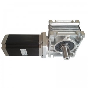 Cheap price Micro Stepper 6mm - Reducer stepping engine 5:1 nema 23 NMRV metal worm geared stepper motor – Bobet