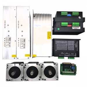 New Arrival China Stepper Servo Motor With Driver - Nema 34 4.5Nm stepper motor*3+DM860D stepper driver*3+power supply*3+Mach 3 controller board – Bobet