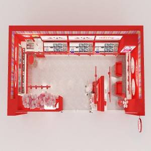 Lowest Price forTravel Retail Window Display Solution- Charming display showcase for shop interior design in cosmetic retail shop – FC
