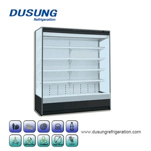 New Style E6 double air curtain commercial supermarket refrigerator display cabinet