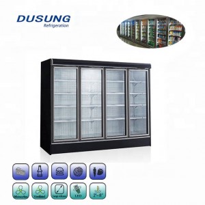 Commercial Beverage Glass Door Upright Refrigerator