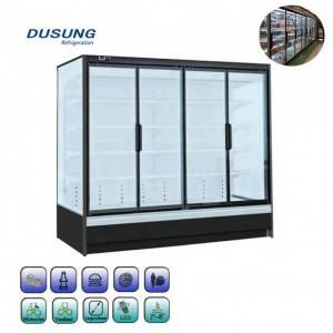 Commercial Beverage Upright Clear Glass Door Refrigerator