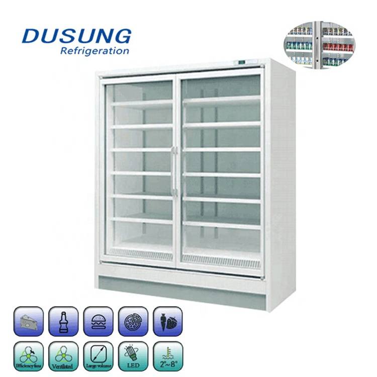 Low price for Chocolate Display Refrigerator -
 Hot New Products Sa-18 Frost Top Ice Dual Glass Island Nomos Display Ice Cream Freezer Chest Freezer – DUSUNG REFRIGERATION