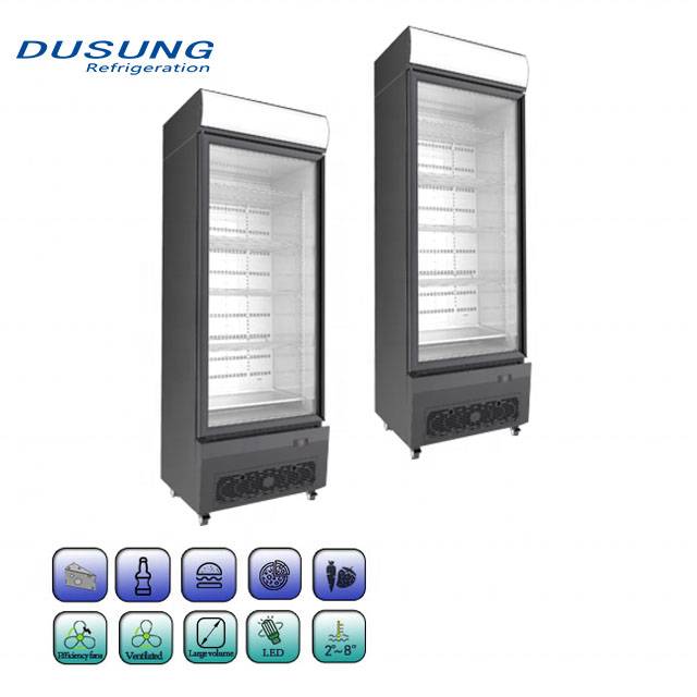 Factory Supply Upright Double Glass Door Refrigerator -
 Commercial glass door refrigerator beverage cooler – DUSUNG REFRIGERATION