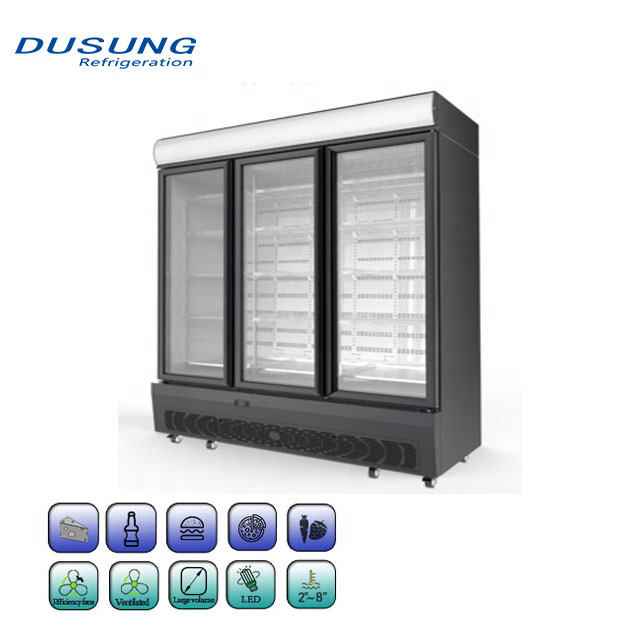 Super Purchasing for Red Bull Refrigerator -
 Commercial upright refrigerator 3 door beverage cooler – DUSUNG REFRIGERATION