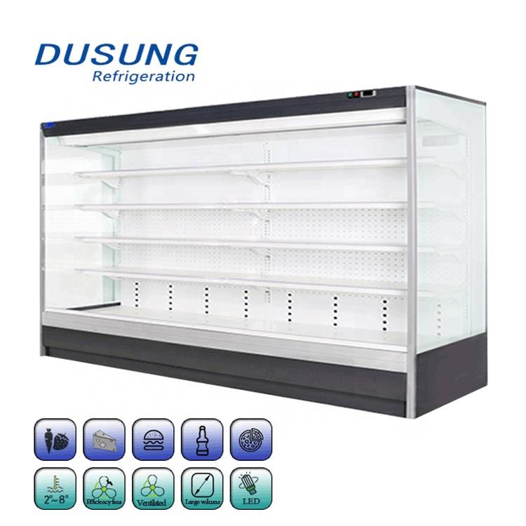 Lowest Price for Vegetable Fridge -
 Ordinary Discount Supermarket Self Service Top Open Glass Commercial Refrigerator – DUSUNG REFRIGERATION
