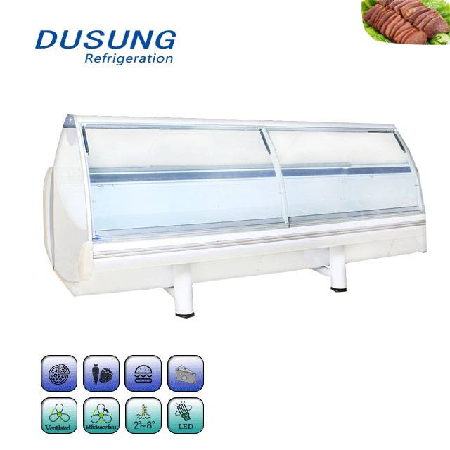 100% Original Antifog Island Freezer Jumbo -
 Curved Glass Display Cabinet Cooked Food Refrigerator – DUSUNG REFRIGERATION
