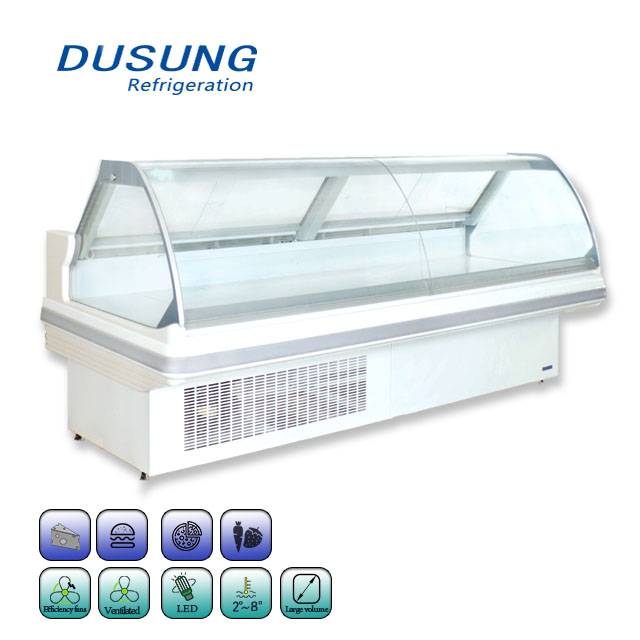 Discount wholesale Car Cooler -
 China OEM Top Commercial Curved Glass Cover Cake Showcase Refrigerated Chocolate Display Case – DUSUNG REFRIGERATION