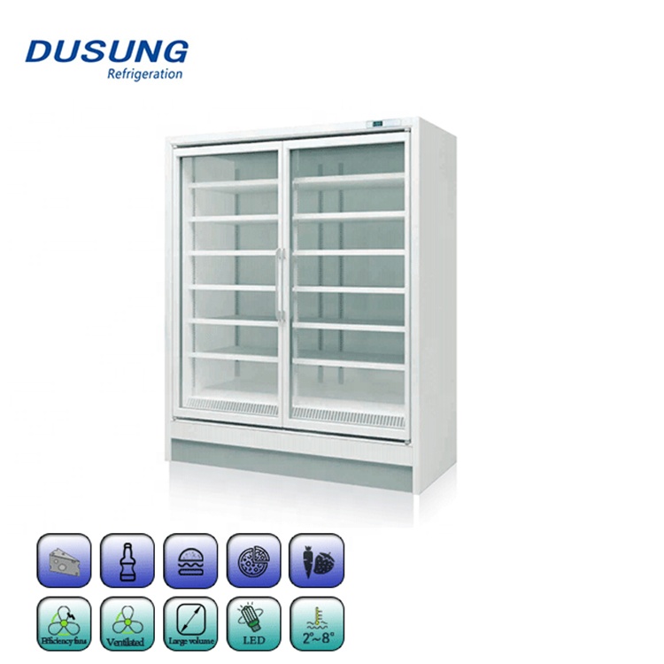 One of Hottest for Meat Chiller -
 Supermarket 2 Glass Door Commercial Refrigerator  – DUSUNG REFRIGERATION