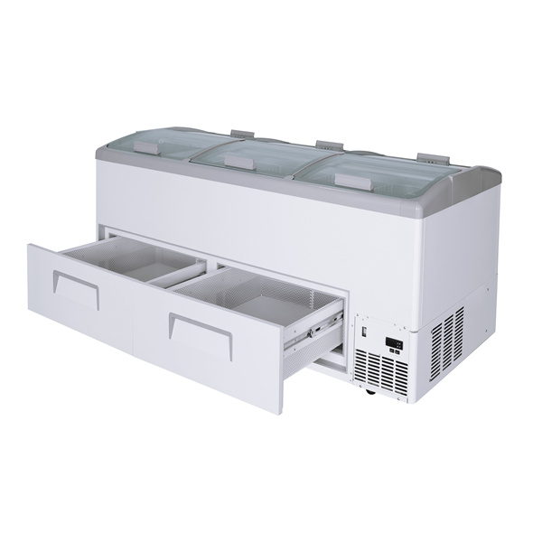 Professional Design Fridge Counter Chiller With Cabinet -
 22-Ice cream freezer with bottom cabinet – DUSUNG REFRIGERATION