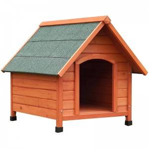 Cabin Kennel Wood Weather Proof Outdoor Wooden Dog House