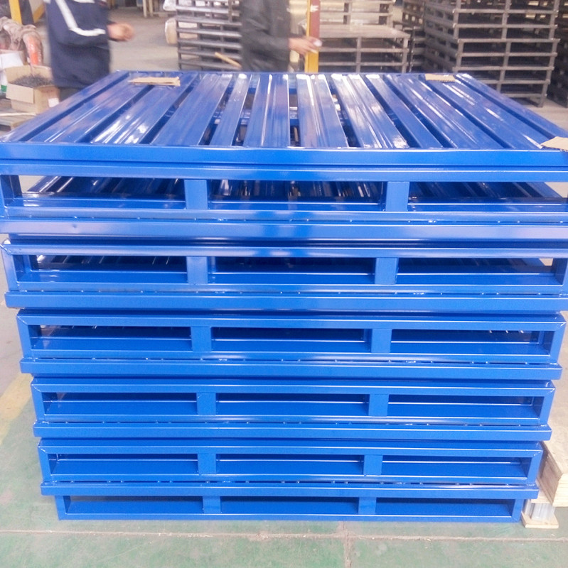 Foldable Movable Popular Steel Pallet Box wire container with wheels