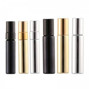 5ml 10ml UV plated surface perfume glass vials in gold color, silver color and black color