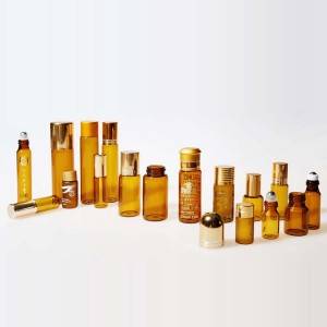 amber glass essention oil packing glass vials with any logo printing