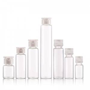 2ml 3ml 5ml 10ml  essential oil, perfume, liquid sample packaging clear glass vials with plastic sealing cap