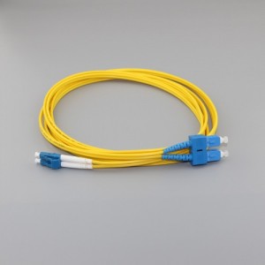 SC/PC to LC/UPC Duplex G657A1 9/125 Singlemode PVC Fiber Patch Cable