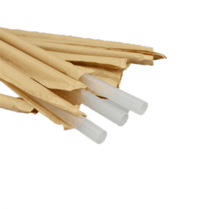 Natural Color 100% Recycled Individually Wrapped Straw Wrapping Paper