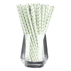 Wholesale Mint Green Beautiful Biodegradable Compostable Paper Straw Custom