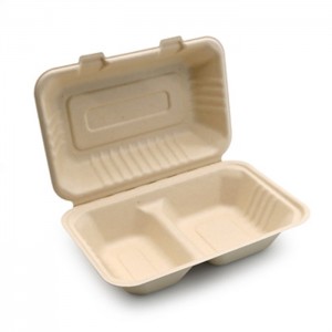 Low Price Water Resistant Microwavable Biodegradable Tableware Clamshell