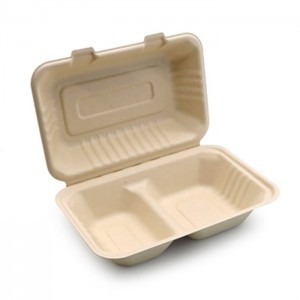 High Quality Disposable Non PFAS Tableware Clamshell For Fast Food Store