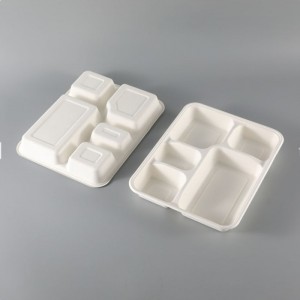 Factory Directly Supply Paper Products Biodegradable Tableware Tray For Takeout