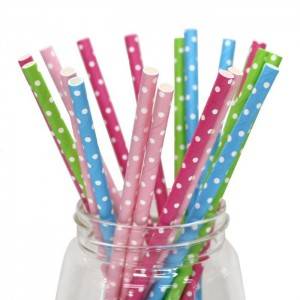 Eco Friendly Recycled Colorful Paper Straw  With Printing