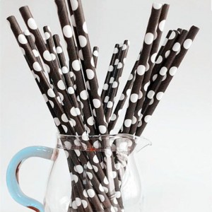 Free From Any Smell Beautiful Appearance Paper Straw With Soy-based Ink