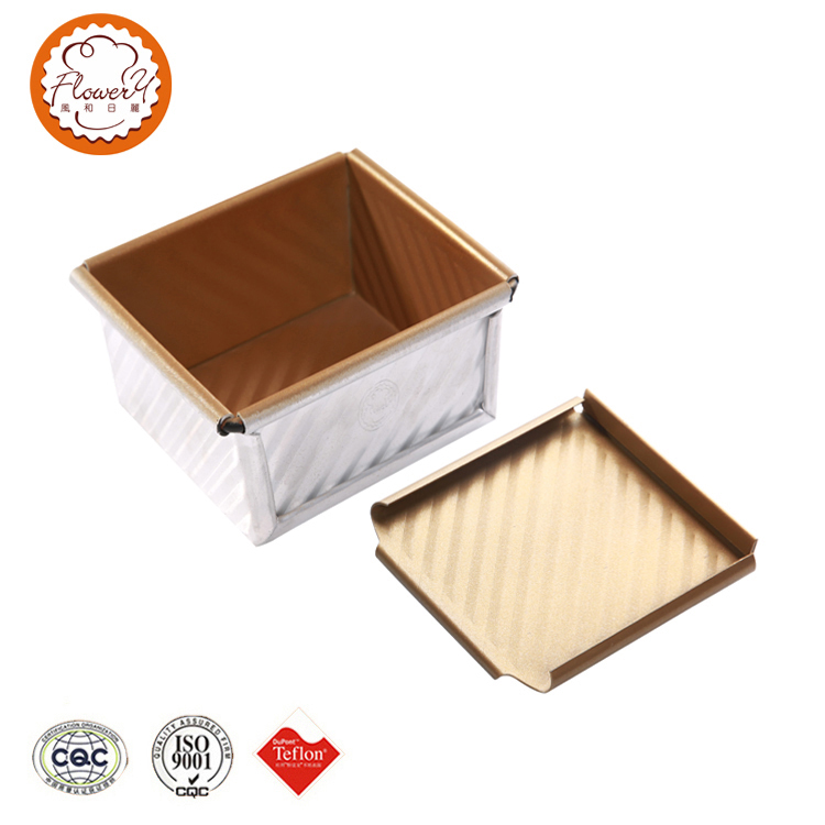 aluminium non-stick baking bread loaf pan with lid
