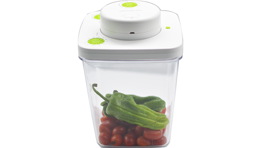 The lower the vacuum pressure, the less air/moisture inside, and longer shelf life of foods. The inner pressure of our vacuum container reaches 350hPa(equal to 8000 meters high)!
