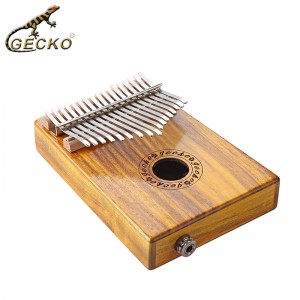 Wholesale ODM China Gecko Armrest Solid Koa 17 Keys Kalimba Thumb Piano