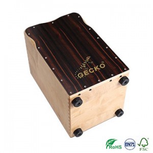 GECKO Cajon Box Drum Percussion Instrument Wooden Drum Box