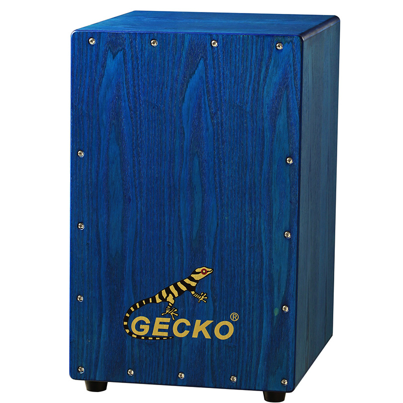 Chinese wholesale Children Use Kalimba -
 ash wooden cajon box,transparent blue color for amusement percussion musical drum set – GECKO
