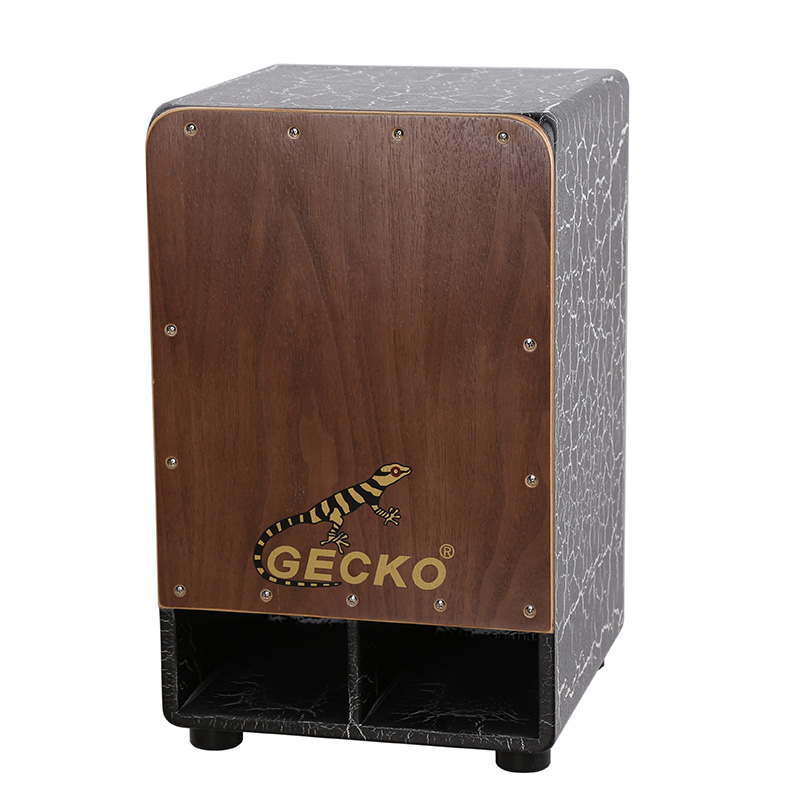 Factory best selling Guitar Pick Necklace -
 black crack paint walnut birch wood cajon drum box for adult use sonor drum set – GECKO