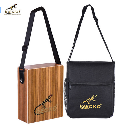 C-68Z Portable Traveling Cajon Box Drum Hand Drum Zebra Wood Percussion Instrument with Strap Carrying Bag