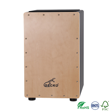 Cajon Player Series Patented Base Port Adjustable V String Light Finishing with nature birch Wood Face Plate.