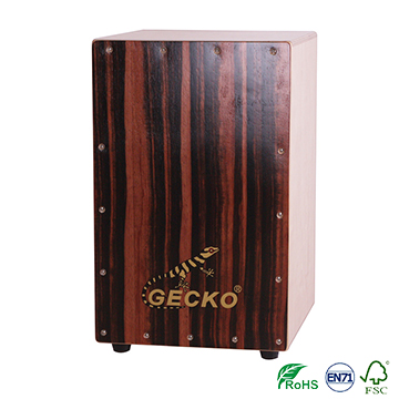 Factory supplied Natural Acoustic Guitar -
 wood drum box – GECKO