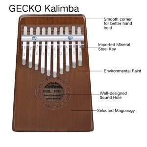 Wholesale Discount Gecko K17ca 17 Kyes Africa Kalimba Thumb Piano Camphorwood Kalimba Mbira Kalimba Sanza
