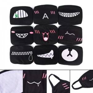 Custom Printed Logo Custom Cotton Zipper Face Mask Customize Fashion Reusable Face Mask for Adults Kids with Design