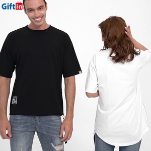 wholesale Men’s Fashion Style Half Length Tee Shirt Blank Teenagers Clothes Custom 100% Cotton Oversized T Shirt