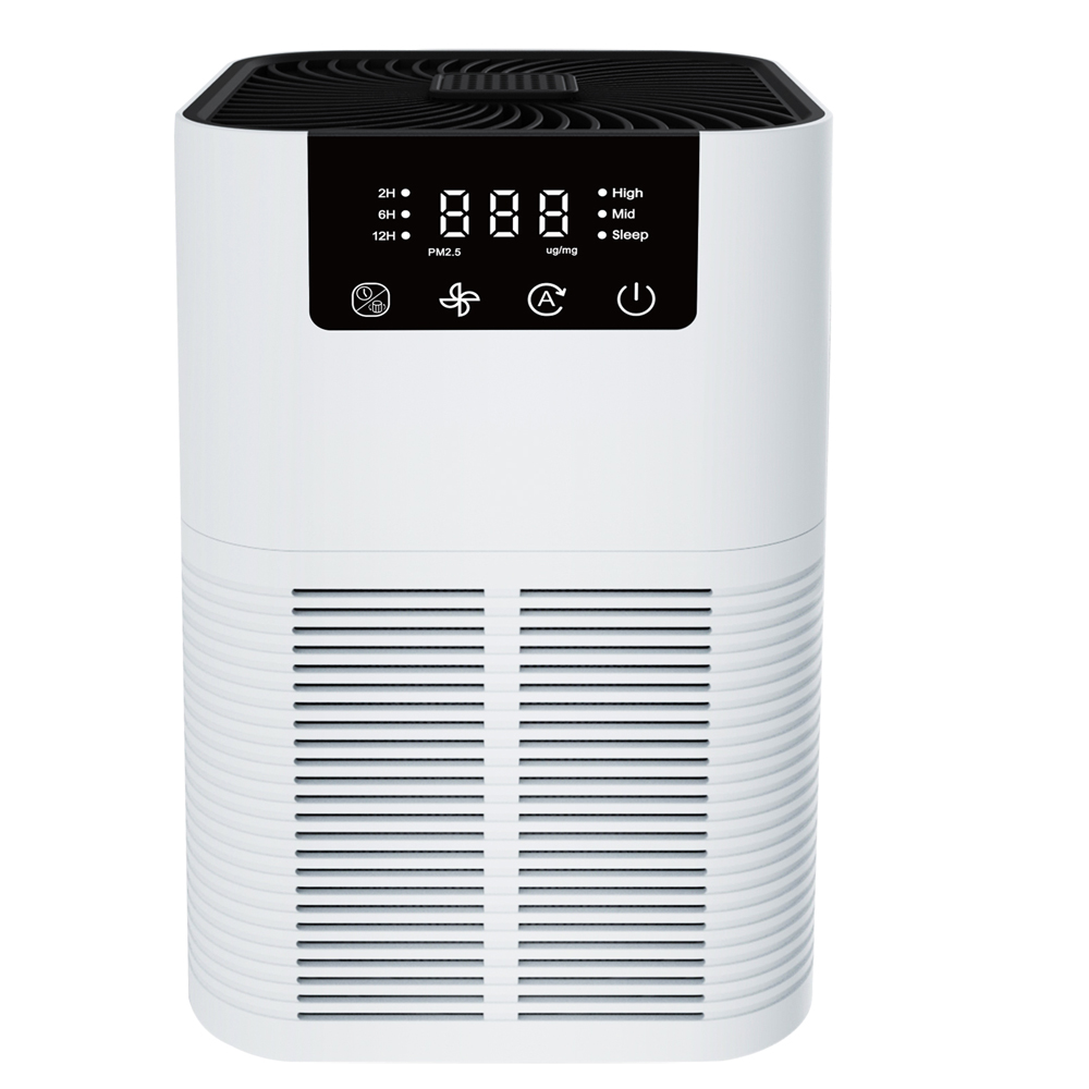 Desktop air purifier with air quality sensor for bedroom office living room