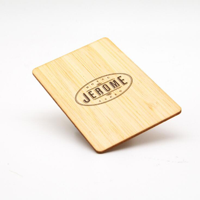 Wooden Hotel key card for VC locking systems