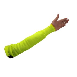 SLDM105 Protection Against Cutting 13 Gauge ISO 13997 Cut Level D Hppe Cut Resistant Sleeve, with a Thumb Hole, Velcro Opening