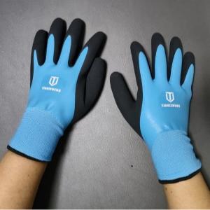 anti-cold,water proof and oil-resiatant double coated Nitrile gloves