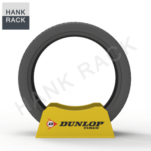 Chinese Professional Wheel Rack - DUNLOP Tire Display Stand Holder Plastic Adjustable Tire Rack – Hank