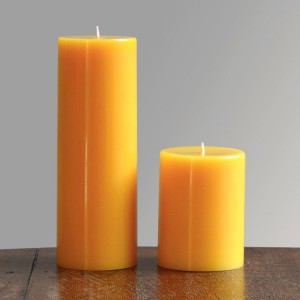 Natural Beeswax pillar candle