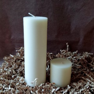 Pillar Candle-1 White and Ivory Lavender Scents Fragrance Soy Simple Pillar Candles