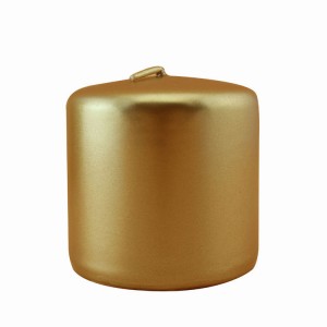 Pillar Candle-3 Clean Burning Metallic Painting Unscented Votive Pillar Candles for Decoration