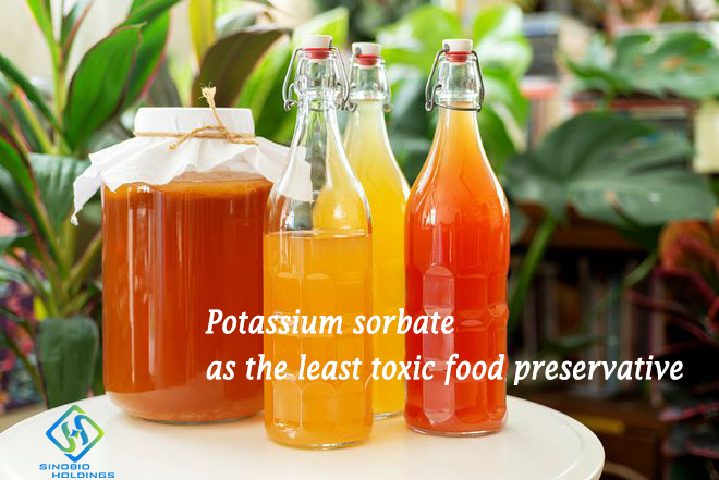 Potassium sorbate, as the least toxic food preservative