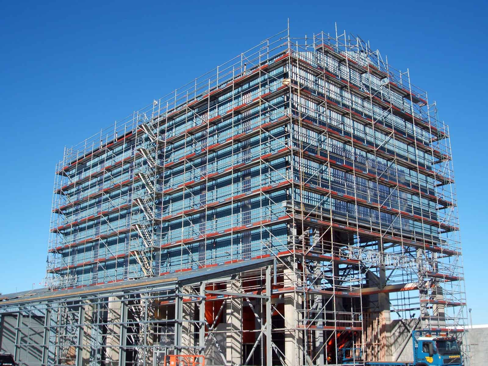 Disk-type scaffolding erection technology