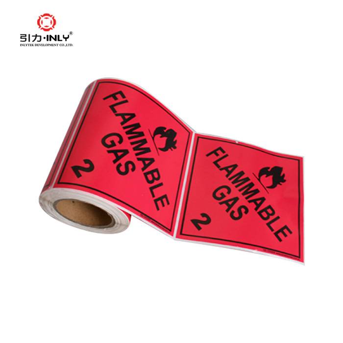 Name Sticker Fragile label FLAMMABLE GAS warning label shipping dangerous goods sticker roll